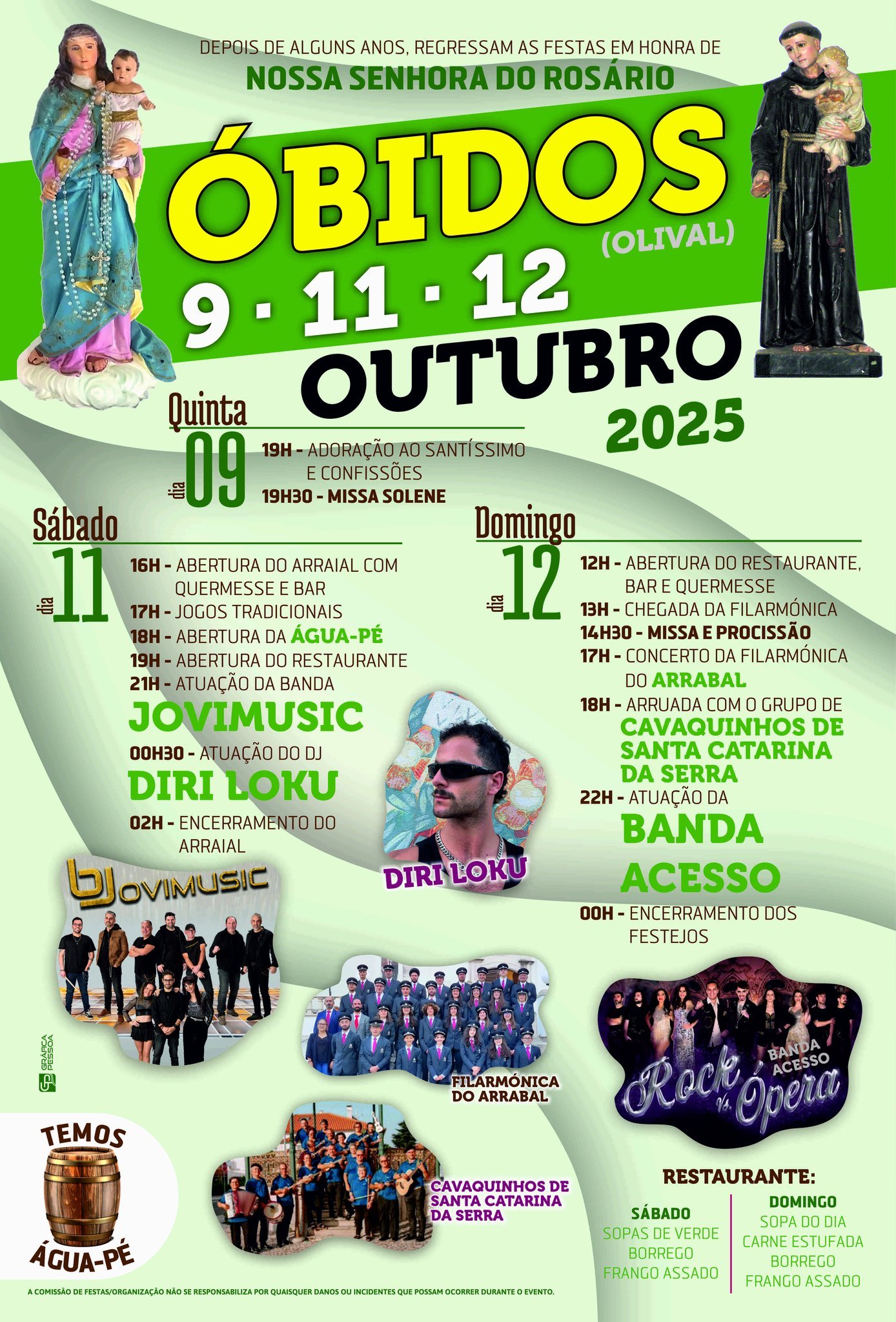 Cartaz Festa em Honra de Nossa Senhora do Rosário 2025 - Olival