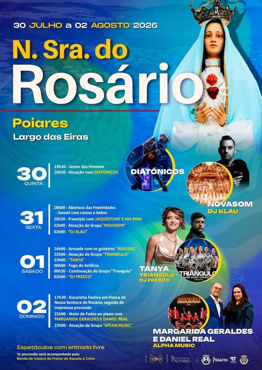 Cartaz Festa em honra de Nossa Senhora do Rosário 2026 - Poiares