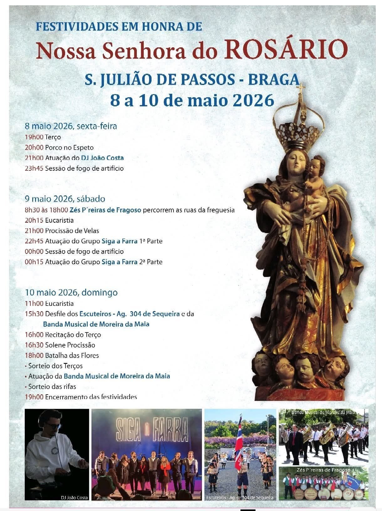 Cartaz Festa em honra de Nossa Senhora do Rosário 2026 - S. Julião de Passos
