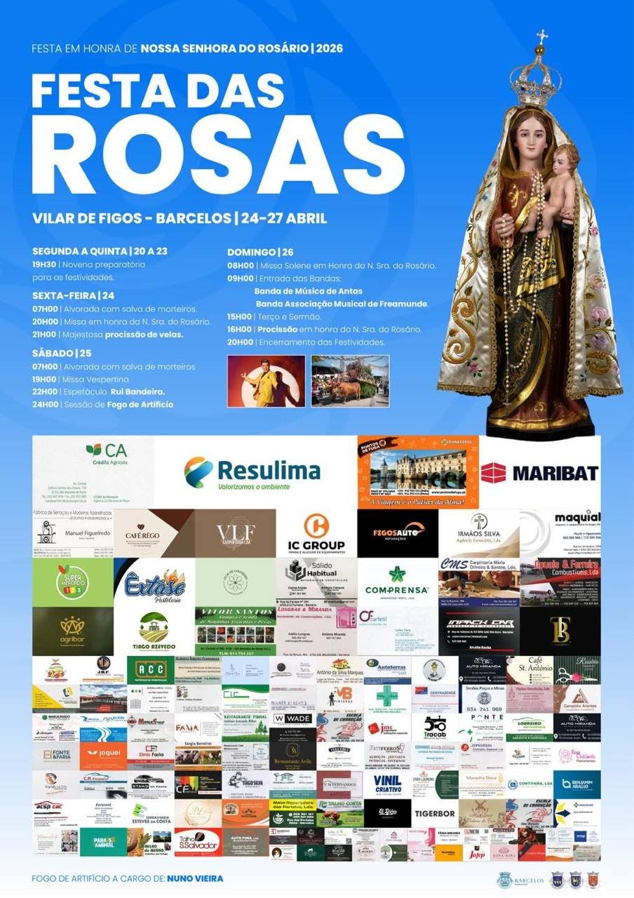 Cartaz Festa em honra de Nossa Senhora do Rosário 2026 - Vilar de Figos