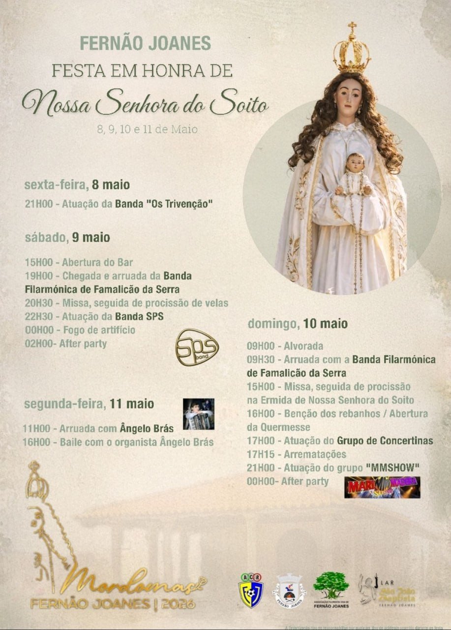Cartaz Festa em honra de Nossa Senhora do Soito 2026 - Fernão Joanes