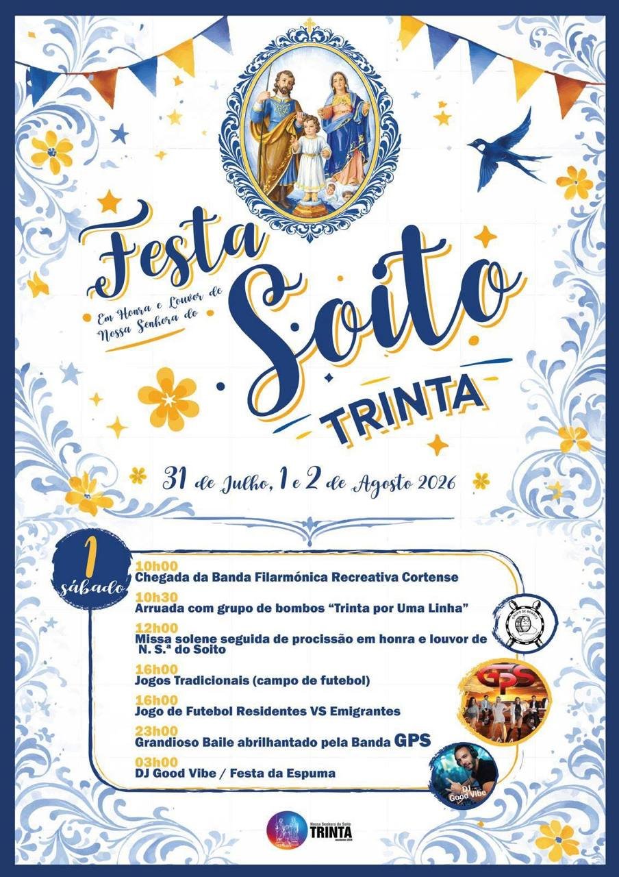 Cartaz Festa em honra de Nossa Senhora do Soito 2026 - Trinta