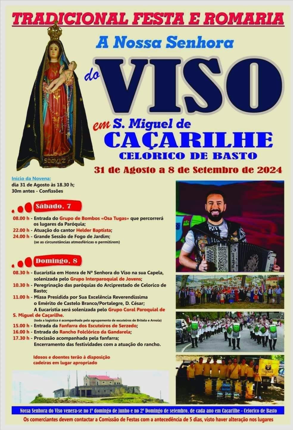 Cartaz Festa em Honra de Nossa Senhora do Viso 2024 - Celorico de Basto