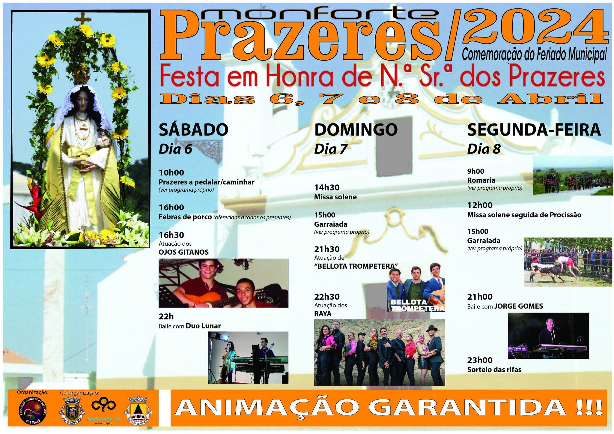 Cartaz Festa em Honra de Nossa Senhora dos Prazeres 2024 - Monforte