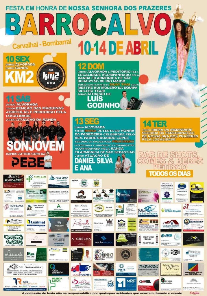 Cartaz Festa em honra de Nossa Senhora dos Prazeres 2026 - Barrocalvo