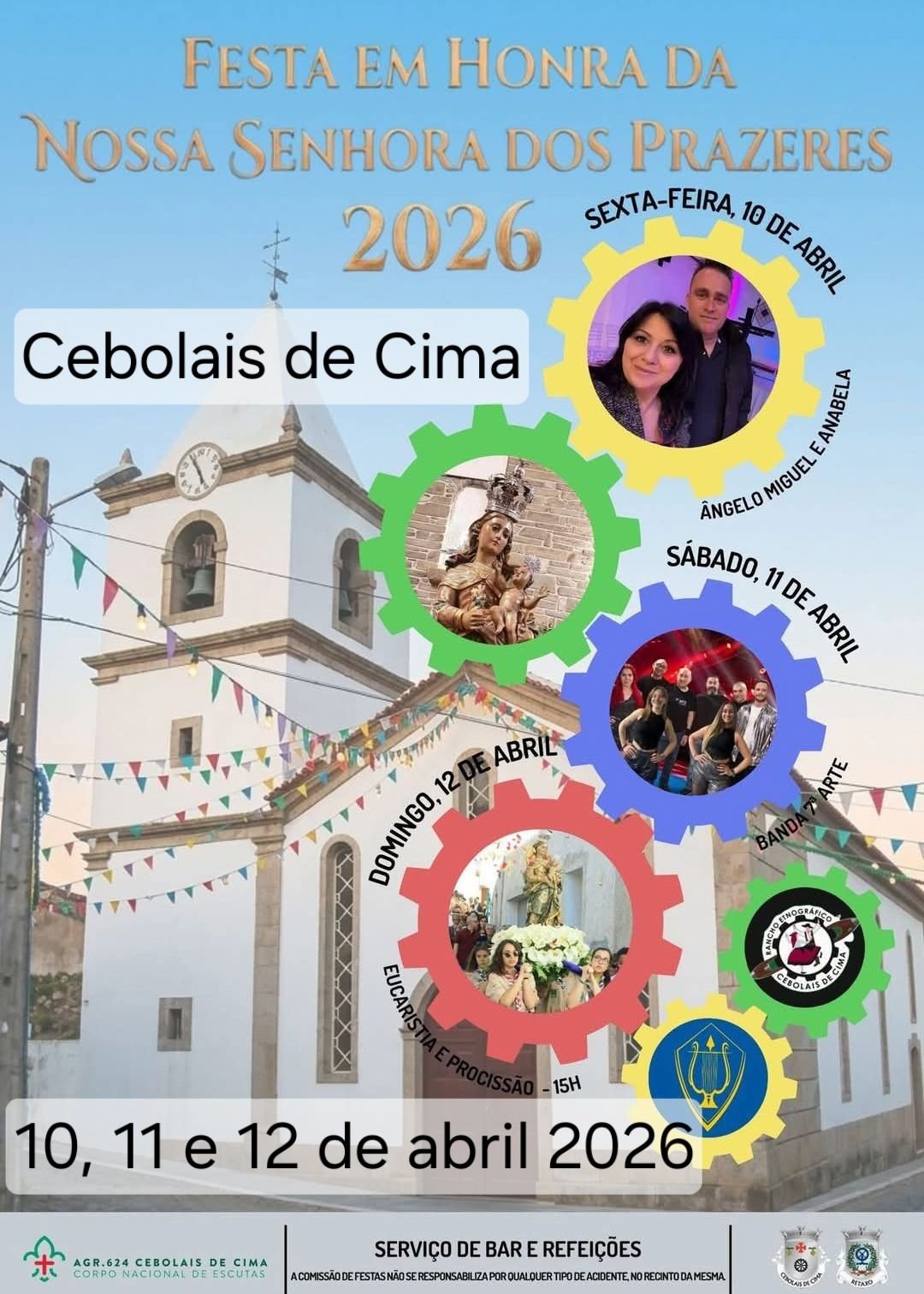 Cartaz Festa em honra de Nossa Senhora dos Prazeres 2026 - Cebolais de Cima