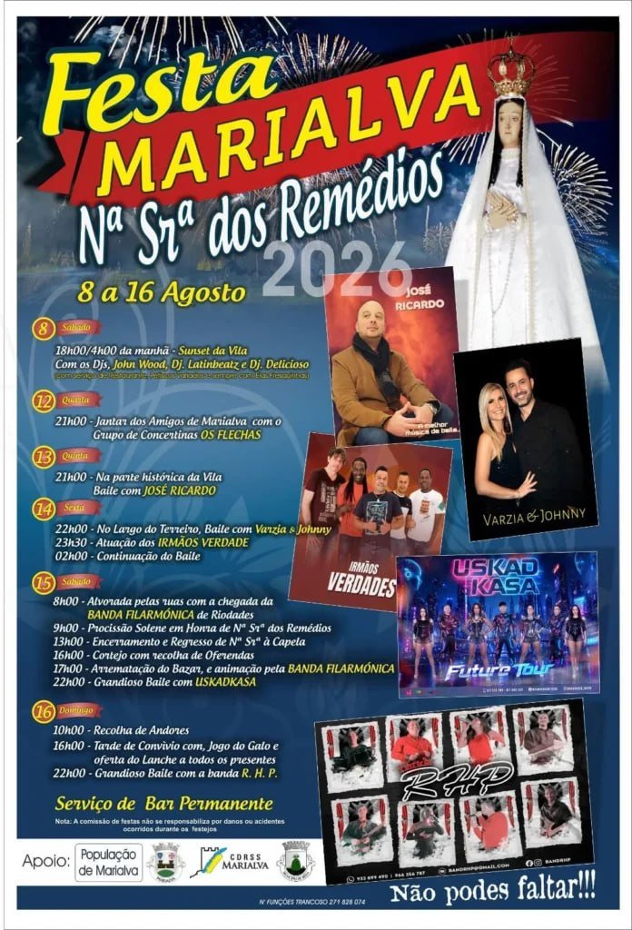 Cartaz Festa em honra de Nossa Senhora dos Remédios 2026 - Marialva