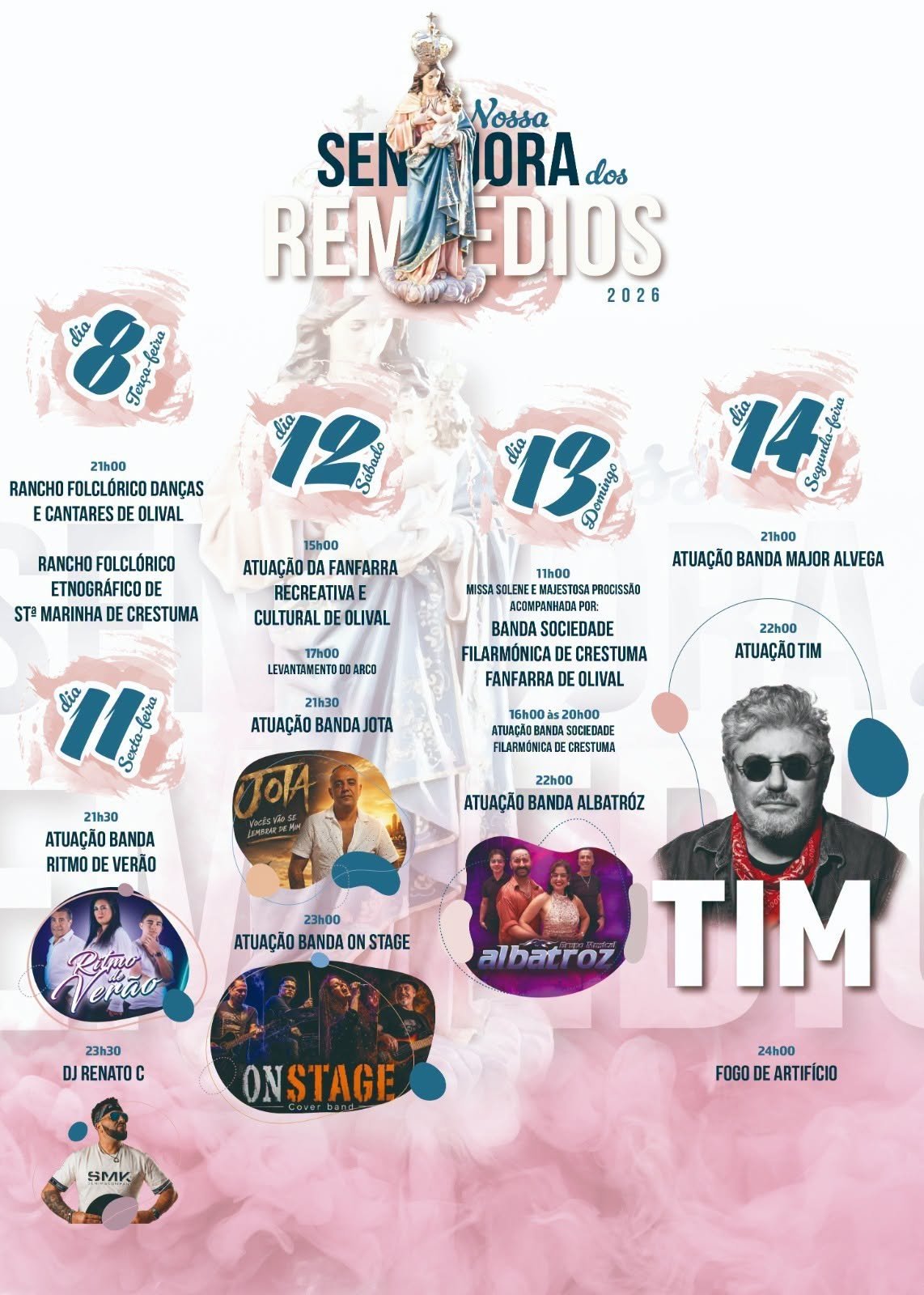 Cartaz Festa em honra de Nossa Senhora dos Remédios 2026 - Olival