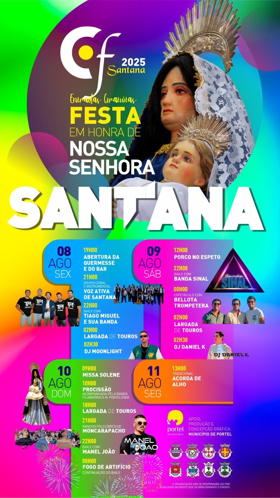 Cartaz Festa em Honra de Nossa Senhora Santana 2025 - Santana