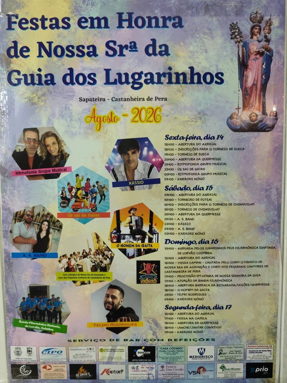 Cartaz Festa em honra de Nossa Srª da Guia dos Lugarinhos 2026 - Castanheira de Pera
