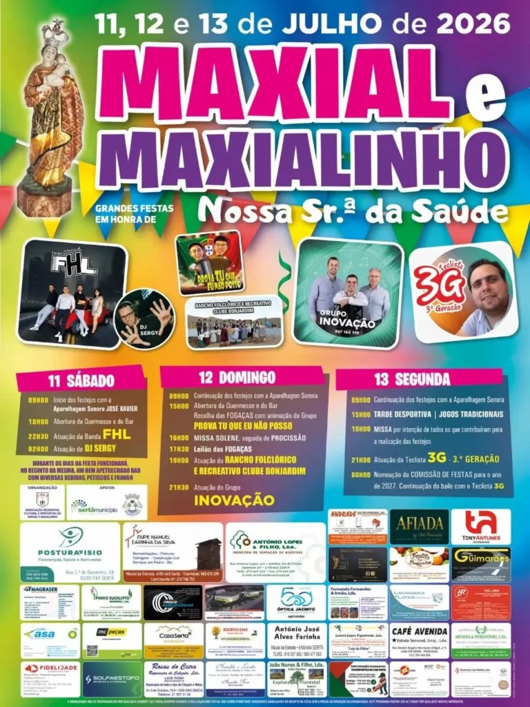 Cartaz Festa em honra de Nossa Sr.ª da Saúde 2026 - Maxial
