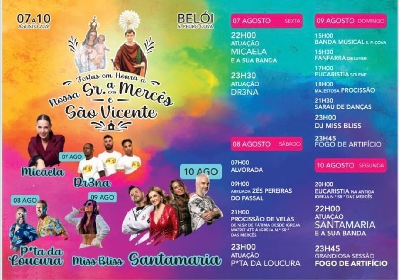 Cartaz Festa em honra de Nossa Sr.ª das Mercês 2026 - São Vicente