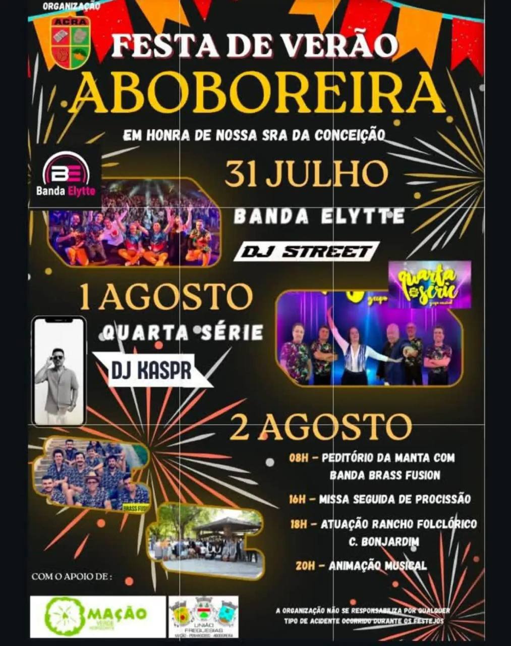 Cartaz Festa em honra de Nossa Sra da Conceição 2026 - Aboboreira