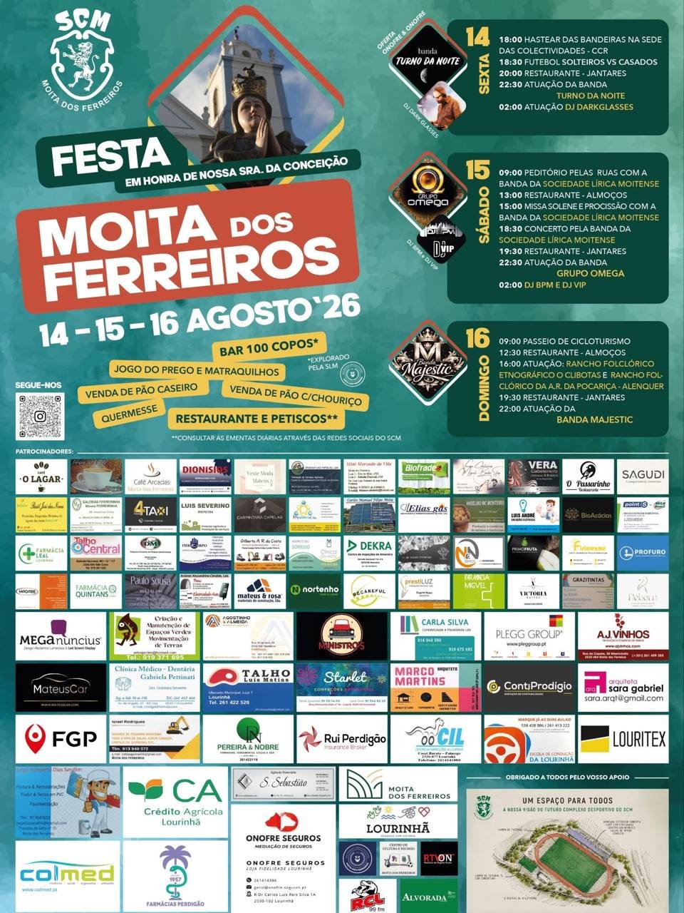 Cartaz Festa em honra de Nossa Sra. da Conceição 2026 - Moita dos Ferreiros