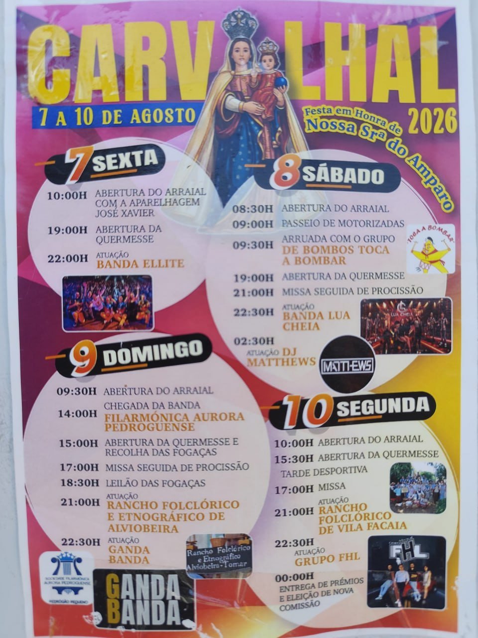 Cartaz Festa em honra de Nossa Sra do Amparo 2026 - Carvalhal