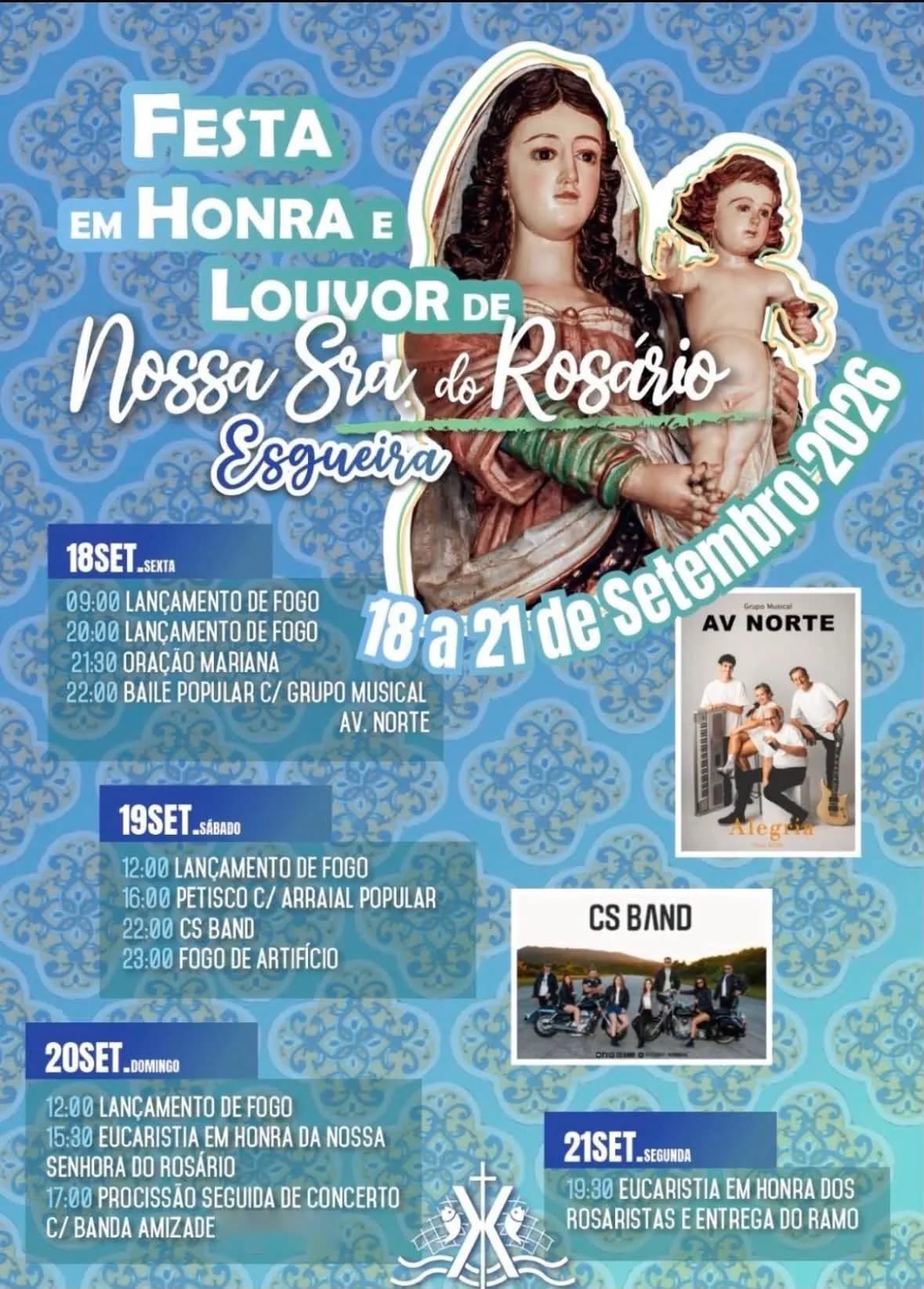Cartaz Festa em honra de Nossa Sra do Rosário 2026 - Esgueira