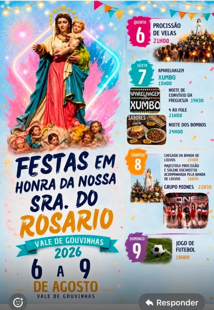 Cartaz Festa em honra de Nossa Sra. do Rosário 2026 - Vale de Gouvinhas