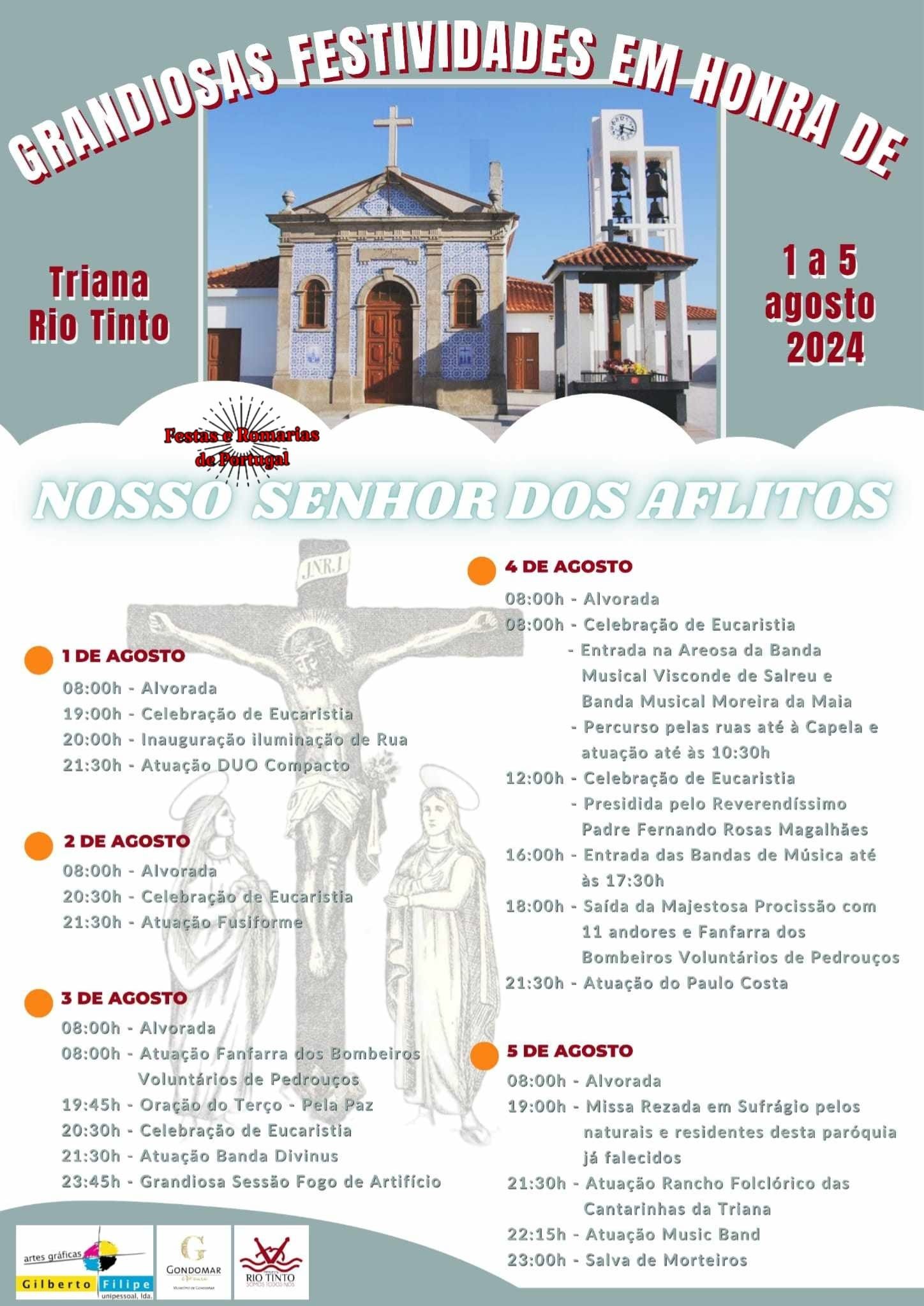 Cartaz Festa em Honra de Nosso Senhor dos Aflitos 2024 - Triana