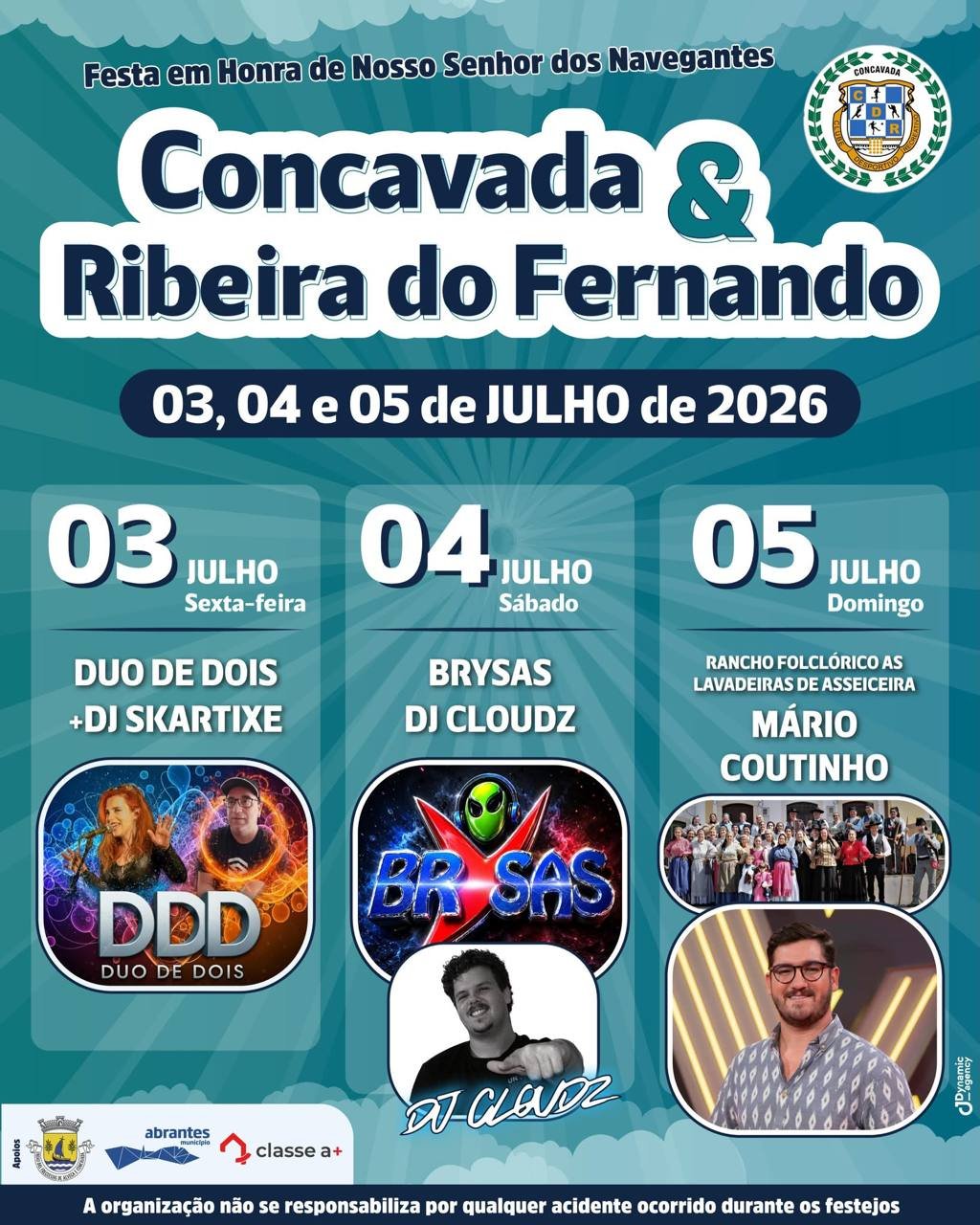 Cartaz Festa em honra de Nosso Senhor dos Navegantes 2026 - Concavada