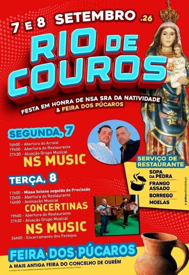 Cartaz Festa em honra de Nsa Sra da Natividade 2026 - Rio de Couros