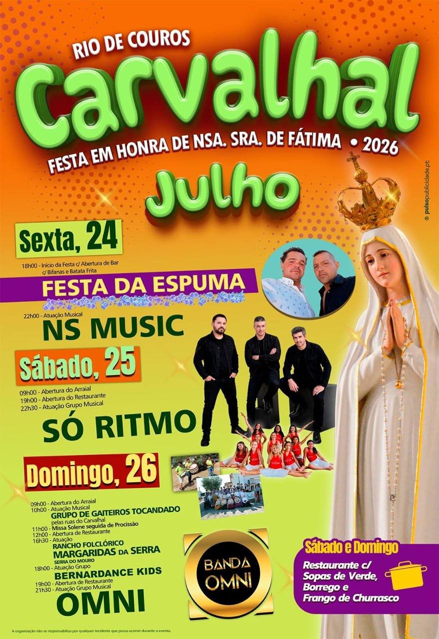 Cartaz Festa em honra de Nsa. Sra. de Fátima 2026 - Carvalhal