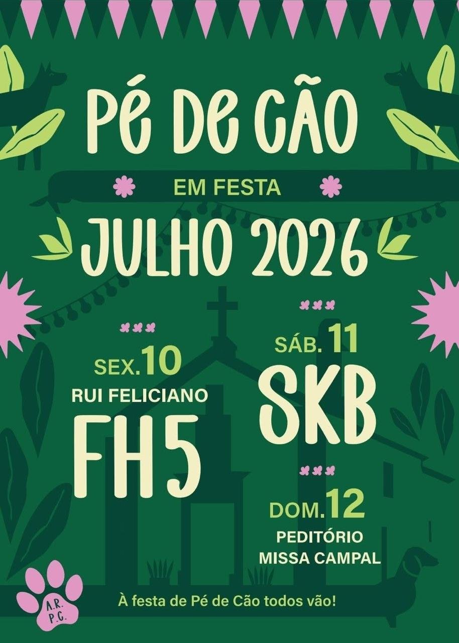 Cartaz Festa em honra de Pé de Cão 2026 - Pé de Cão