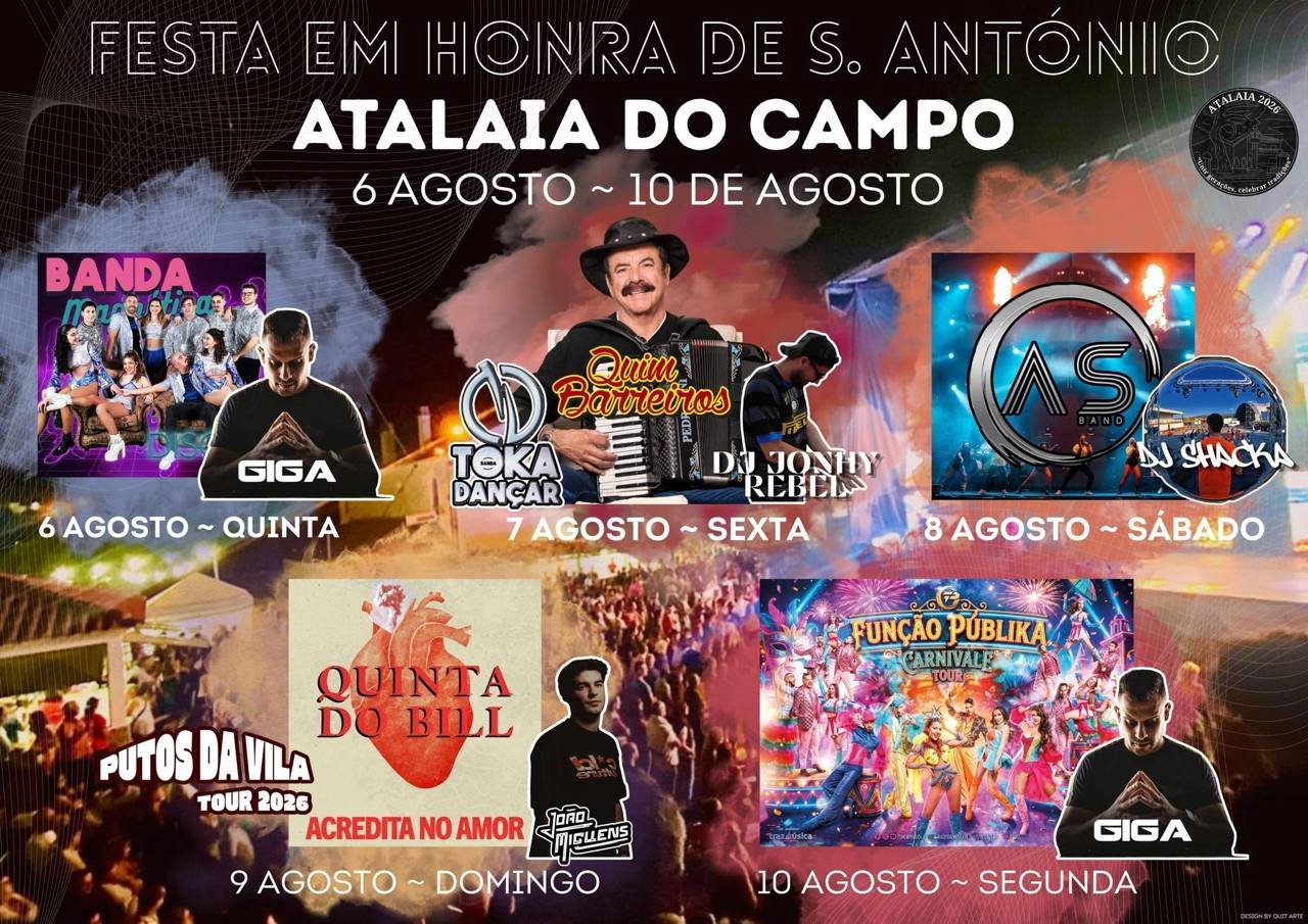 Cartaz Festa em honra de S. António 2026 - Atalaia do Campo