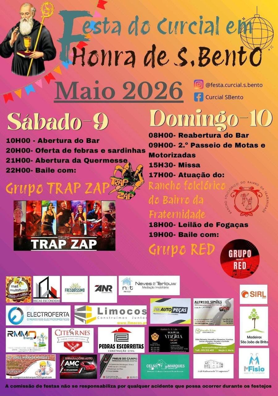 Cartaz Festa em honra de S. Bento 2026 - Curcial