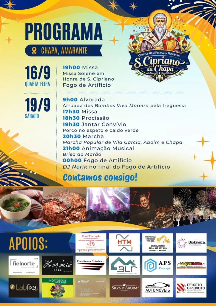 Cartaz Festa em honra de S. Cipriano 2026 - Chapa