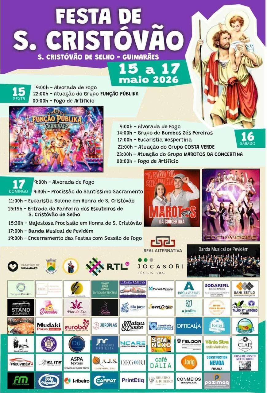 Cartaz Festa em honra de S. Cristóvão 2026 - S. Cristóvão de Selho
