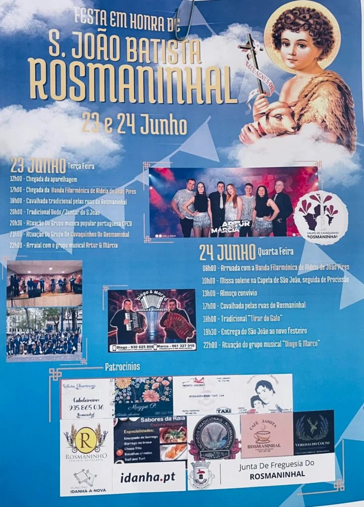 Cartaz Festa em honra de S. João Batista 2026 - Rosmaninhal