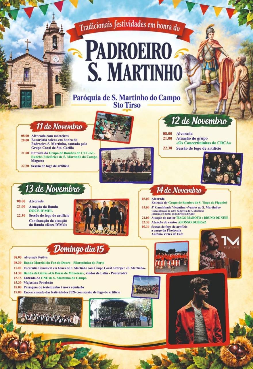 Cartaz Festa em honra de S. Martinho 2026 - S. Martinho do Campo