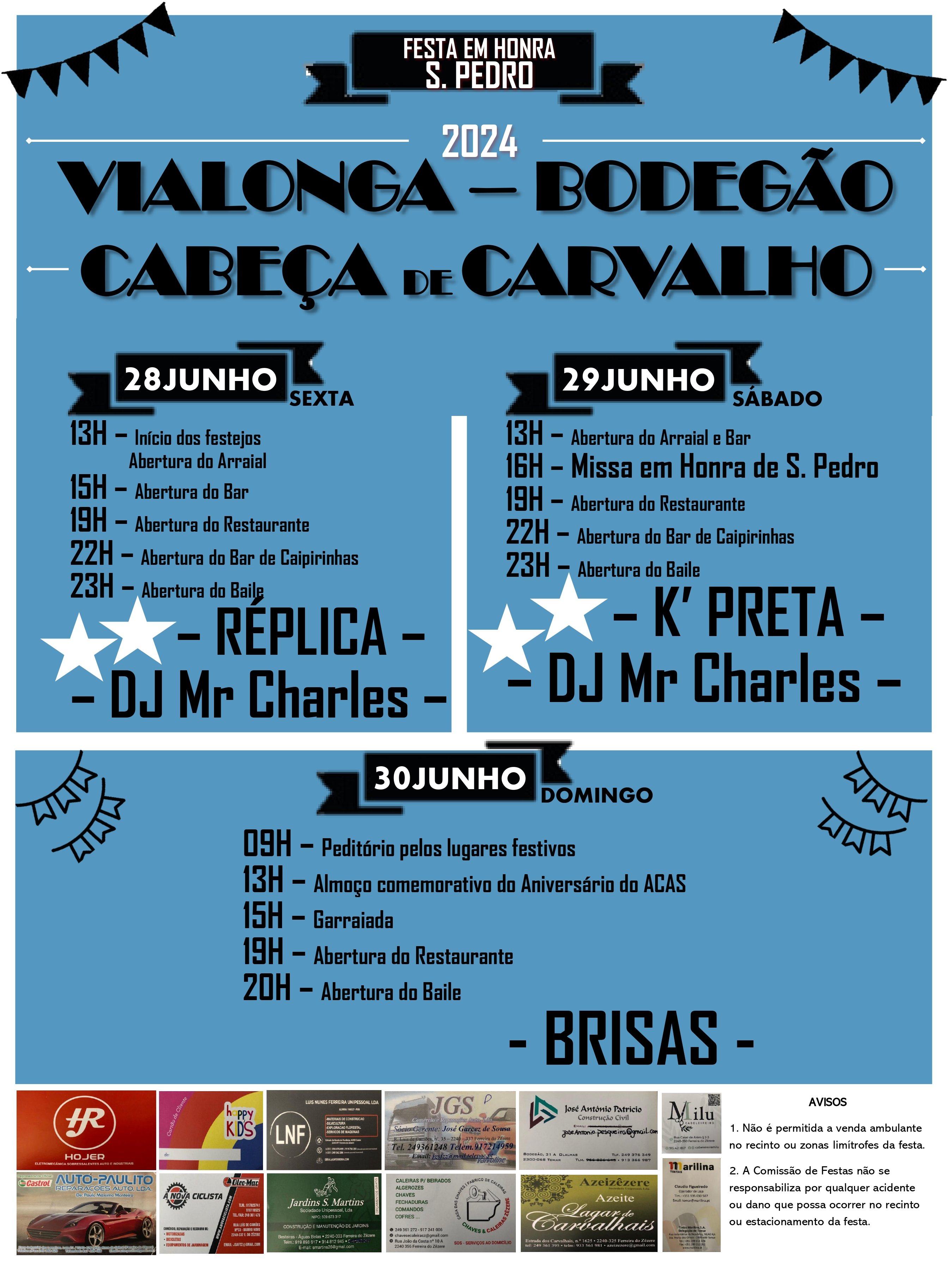 Cartaz Festa em Honra de S. Pedro 2024 - Vialonga
