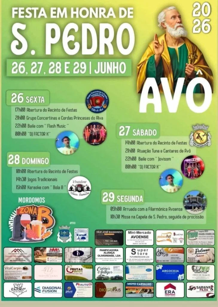 Cartaz Festa em honra de S. Pedro 2026 - Avô