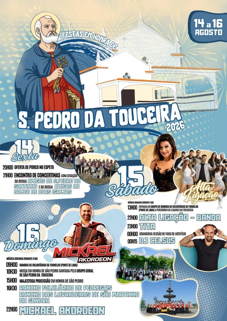 Cartaz Festa em honra de S. Pedro da Touceira 2026 - Touceira