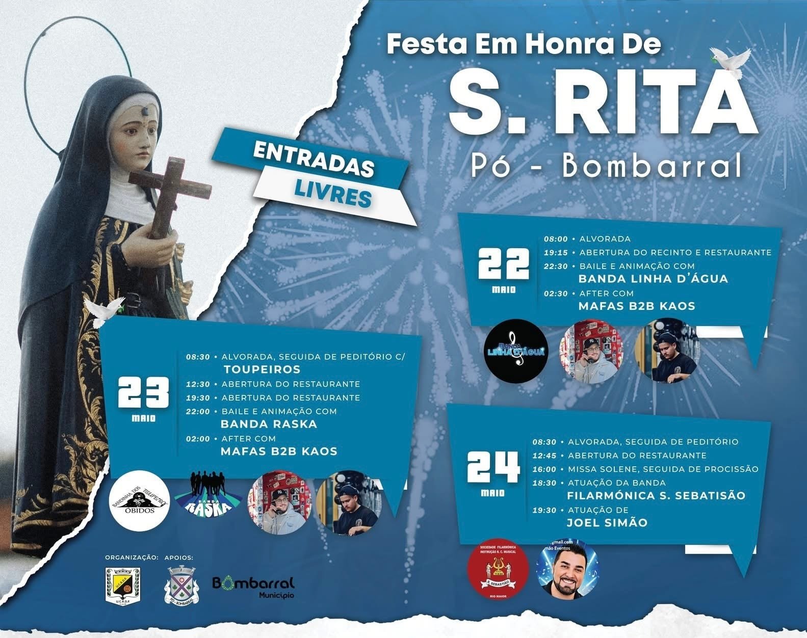 Cartaz Festa em honra de S. Rita 2026 - Pó