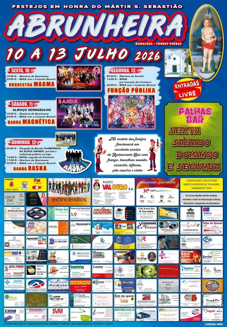 Cartaz Festa em honra de S. Sebastião 2026 - Abrunheira