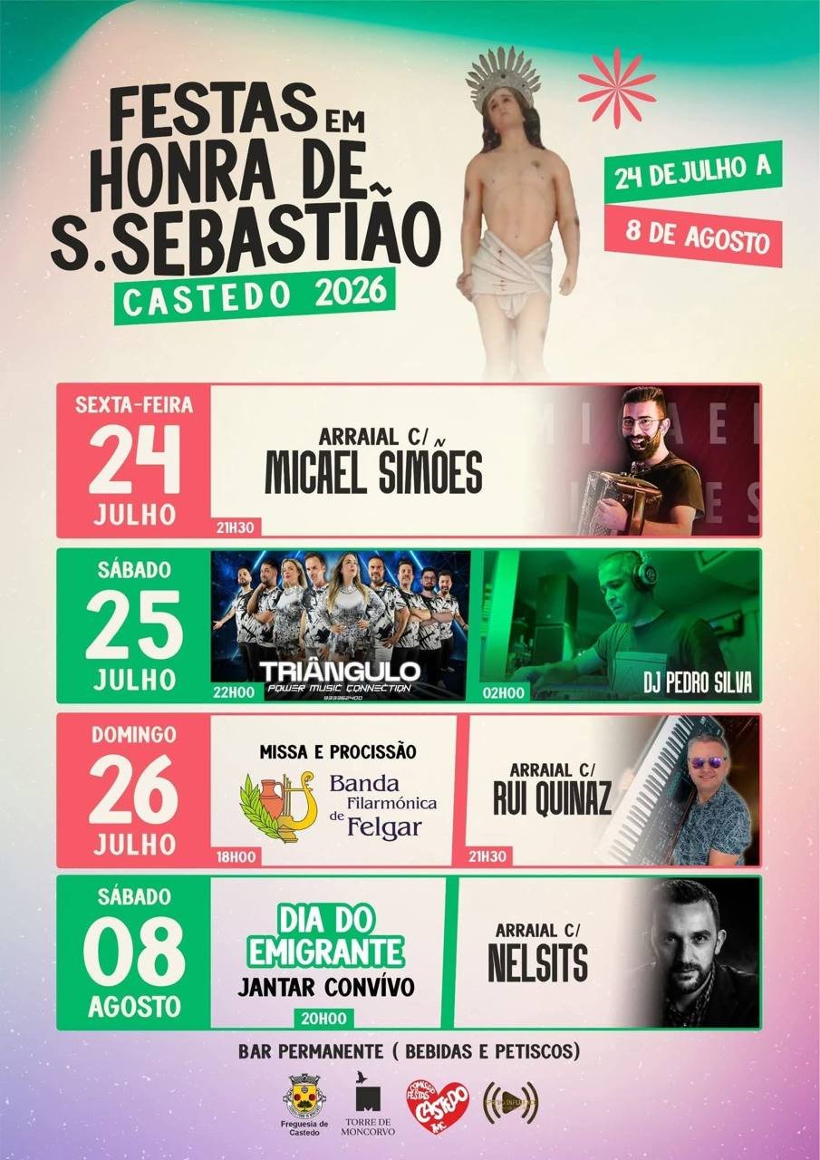 Cartaz Festa em honra de S. Sebastião 2026 - Castedo