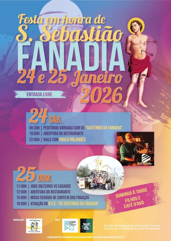 Cartaz Festa em honra de S. Sebastião 2026 - Fanadia