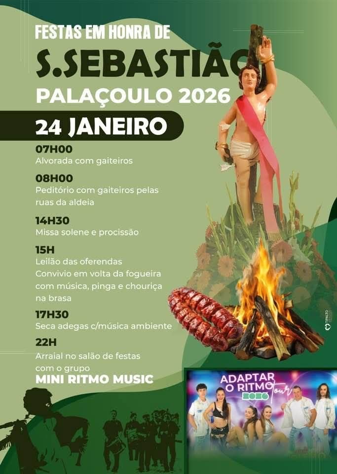 Cartaz Festa em honra de S. Sebastião 2026 - Palaçoulo