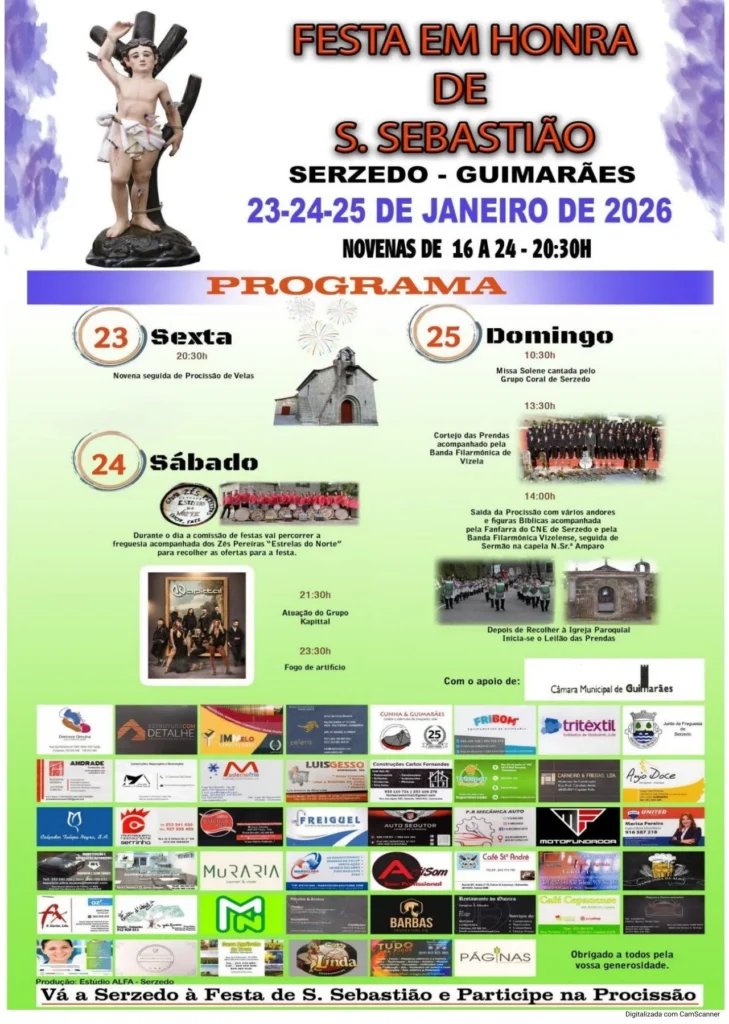 Cartaz Festa em honra de S. Sebastião 2026 - Serzedo