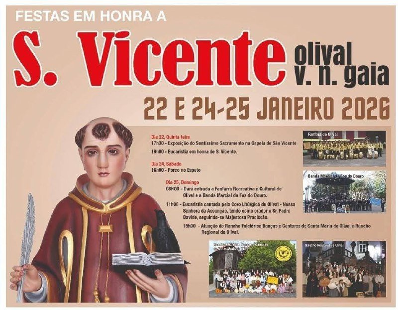 Cartaz Festa em honra de S. Vicente 2026 - Olival