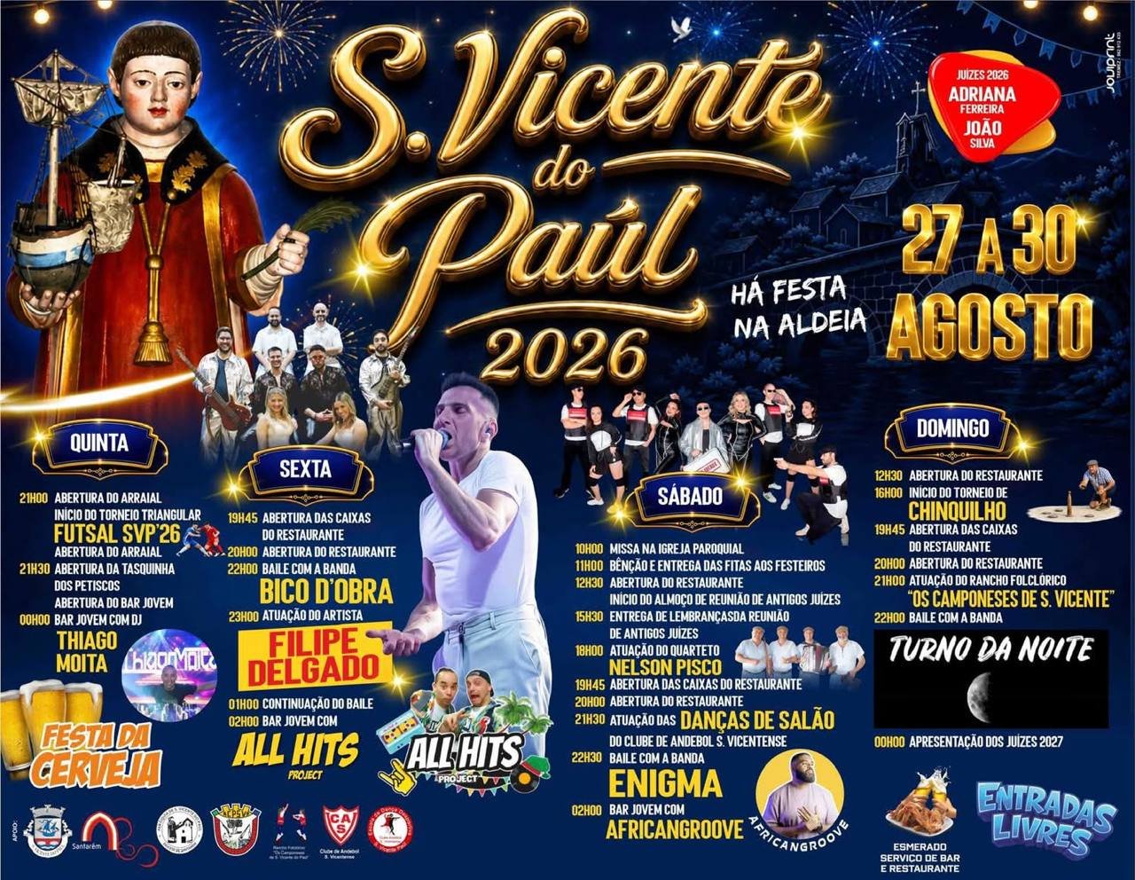 Cartaz Festa em honra de S. Vicente 2026 - Paul
