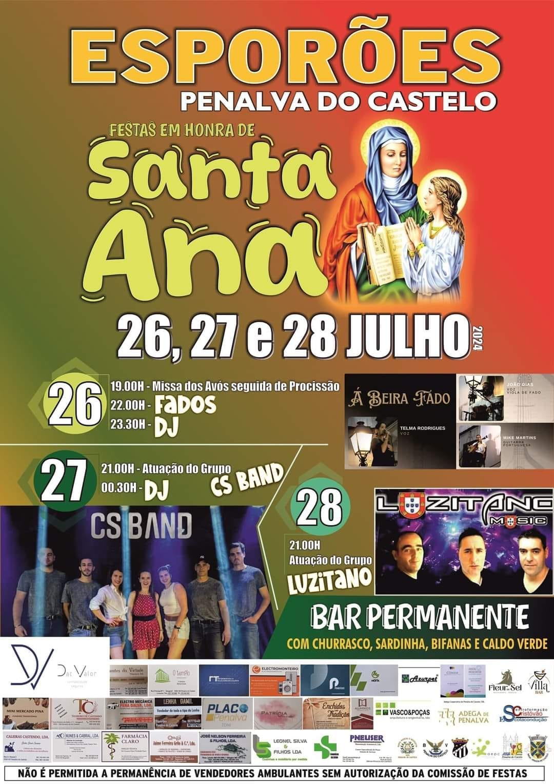 Cartaz Festa em Honra de Santa Ana 2024 - Esporões
