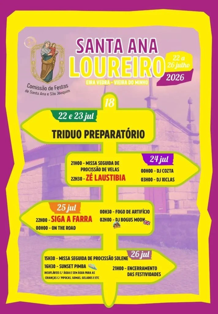 Cartaz Festa em honra de Santa Ana 2026 - Loureiro