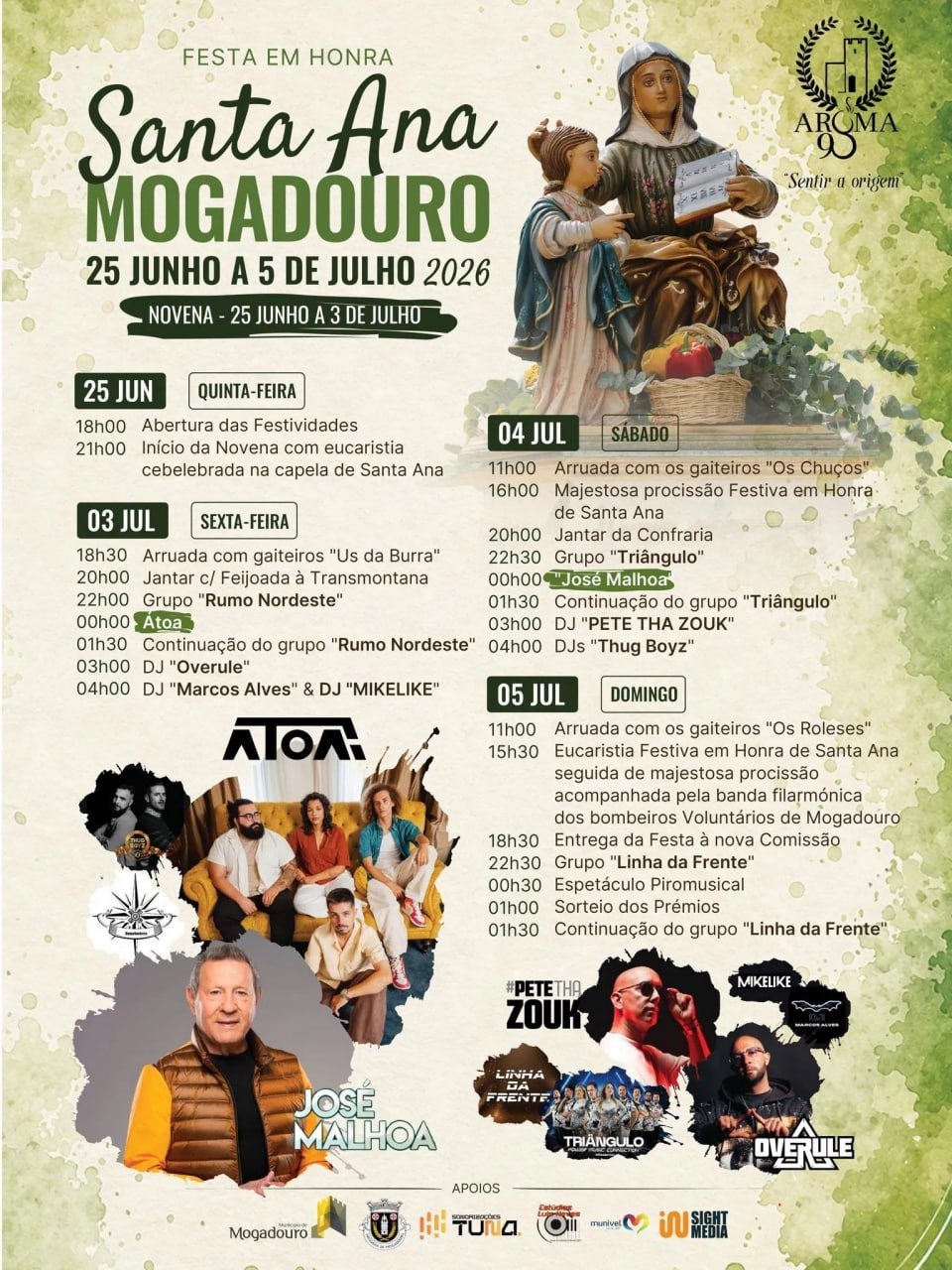 Cartaz Festa em honra de Santa Ana 2026 - Mogadouro