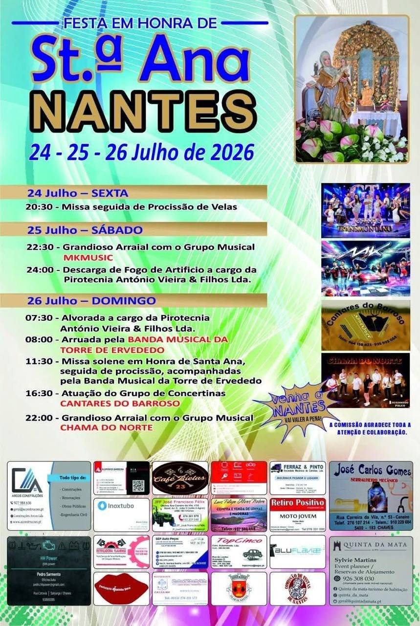 Cartaz Festa em honra de Santa Ana 2026 - Nantes