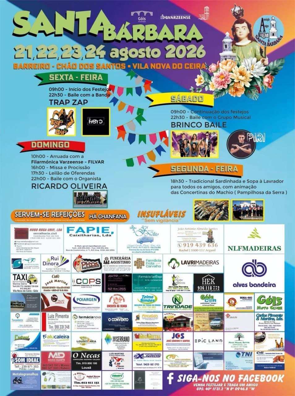 Cartaz Festa em honra de Santa Bárbara 2026 - Barreiro