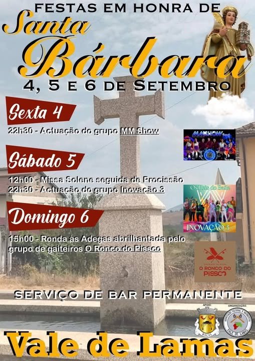 Cartaz Festa em honra de Santa Bárbara 2026 - Vale de Lamas