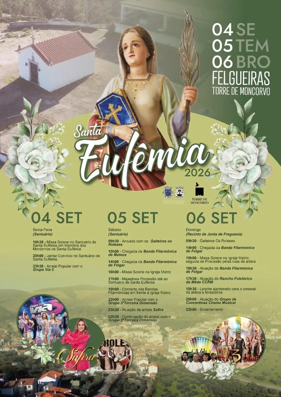 Cartaz Festa em honra de Santa Eufémia 2026 - Felgueiras